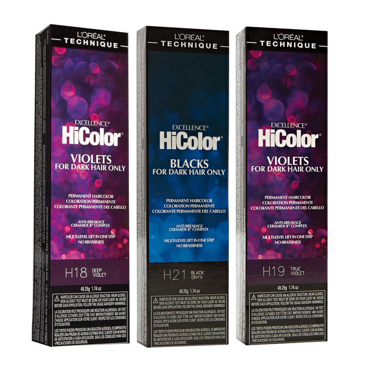 Excellence HiColor Violet & Black Permanent Hair Color Shades by L ...
