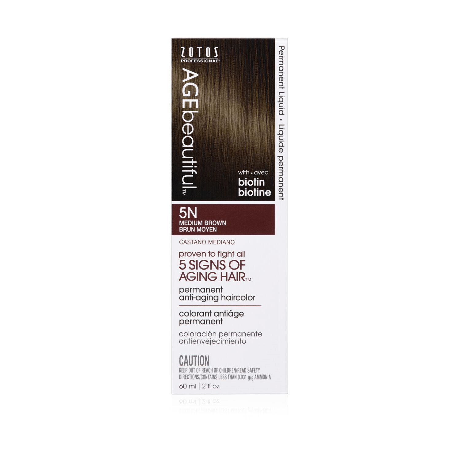Anti Aging 5n Medium Brown Permanent Liquid Hair Color By Agebeautiful Permanent Hair Color