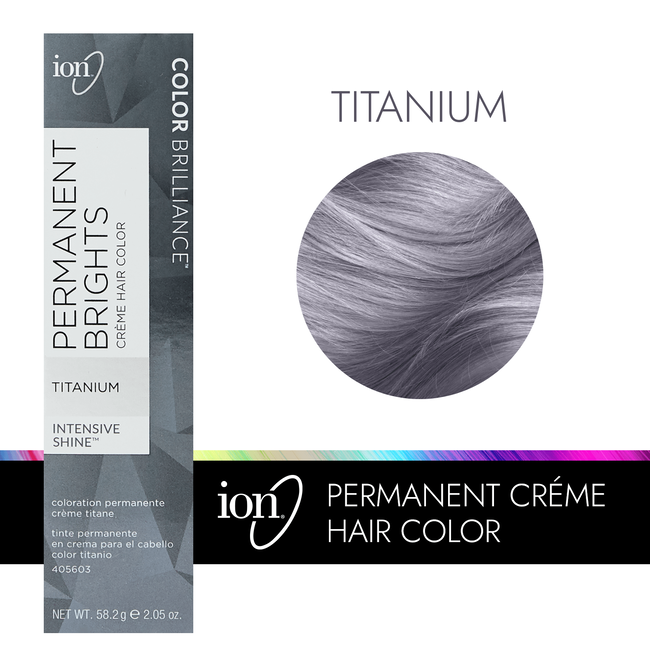 ion Permanent Brights Creme Hair Color Titanium | Permanent Hair Color