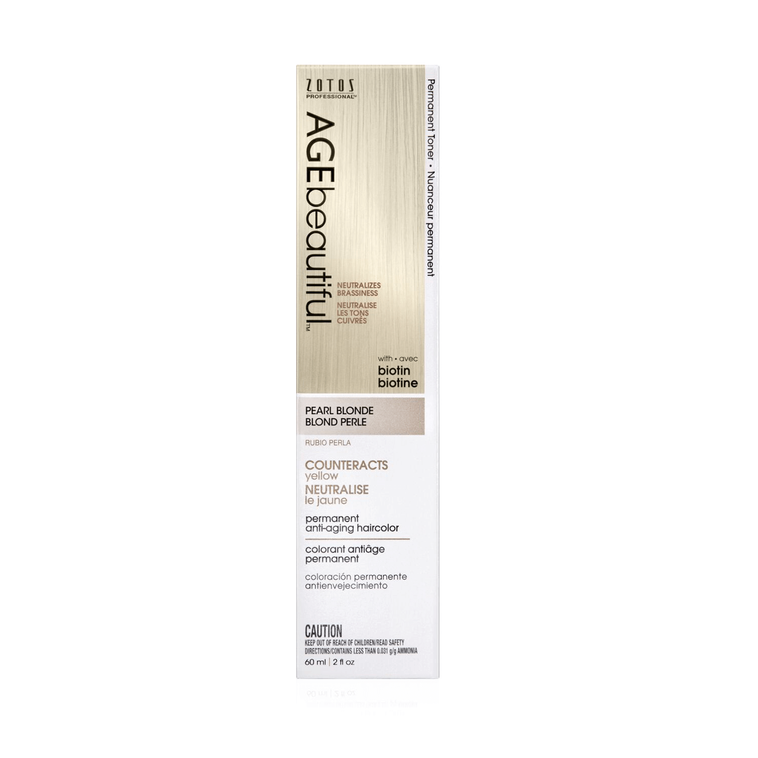 Age Beautiful Pearl Blonde Permanent Liqui Creme Topcoat Toner Toner   SBS 124643 