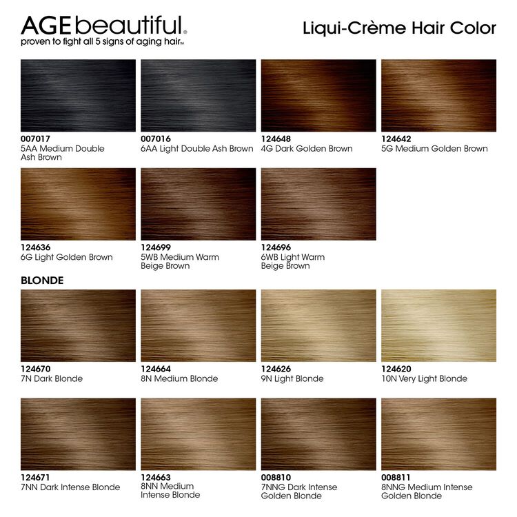 AGEbeautiful Anti-Aging Liqui-Crème Permanent Hair Colors | Permanent ...