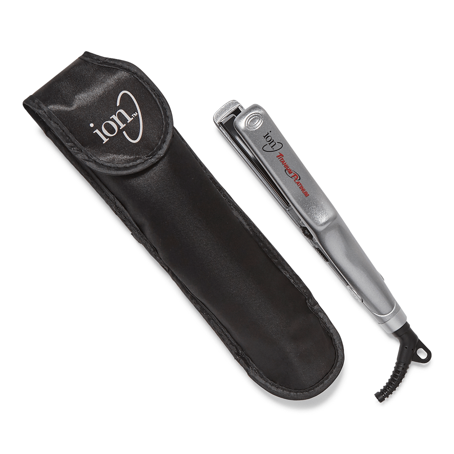 Ion Titanium Ceramic Travel Flat Iron 1 Inch Silver